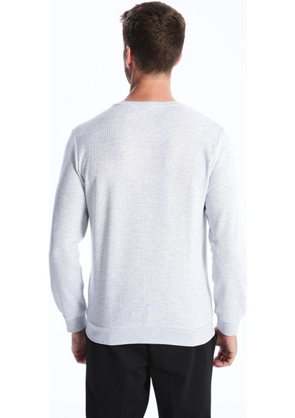 Lcwaıkıkı Classic Bisiklet Yaka Uzun Kollu Erkek Sweatshirt
