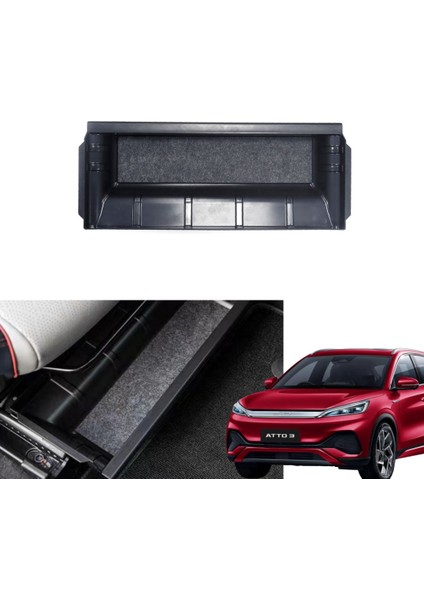 Byd Atto 3 Ön Koltuk Altı Düzenleyici, Kaymaz Yüzey Kaplamalı, Siyah Renk Seçeneği Ile