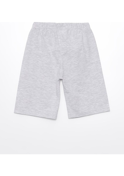 Lcw Kids Bisiklet Yaka Baskılı Erkek Çocuk Şortlu Pijama Takımı