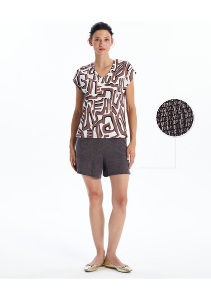 Lcwaıkıkı Basic Kadın Beli Lastikli Düz Şort