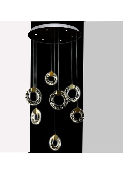 Lavtana 7 Lı Ledlı Eskıtme Avize 7 x 6w+6 x 5w 3000k