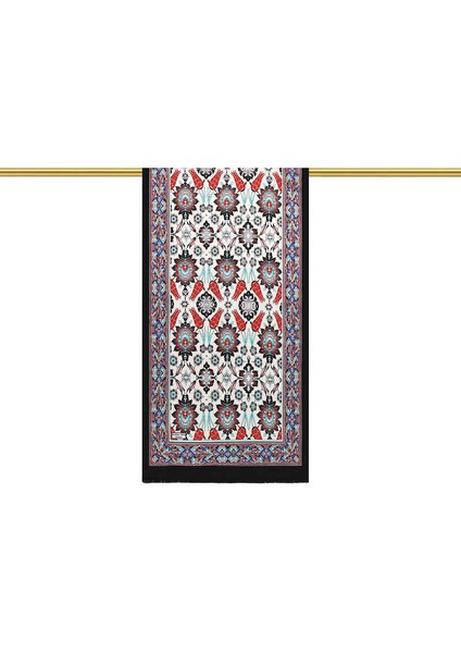 Gri Çini Lale Desen Dar Ipek Fular fiyatları