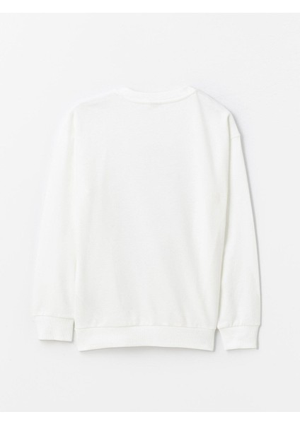 Lcw Kids Bisiklet Yaka Baskılı Çift Yönlü Payetli Uzun Kollu Kız Çocuk Sweatshirt