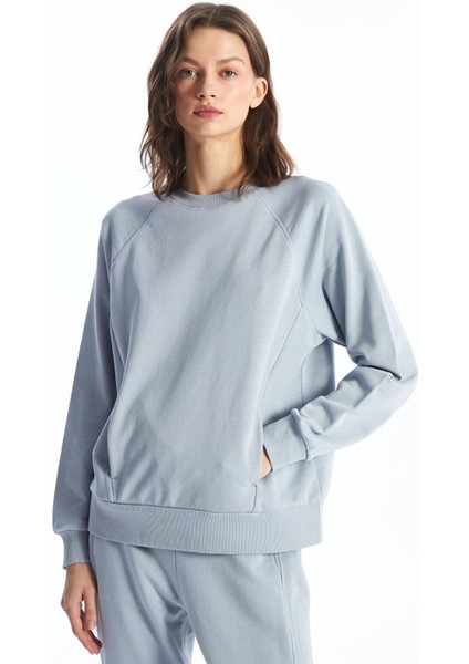 Lcw Vision Bisiklet Yaka Oversize Kadın Sweatshirt