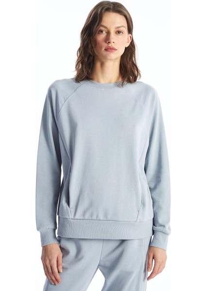 Lcw Vision Bisiklet Yaka Oversize Kadın Sweatshirt