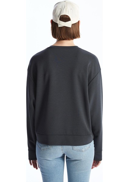 Lcw Vision Bisiklet Yaka Pul Payetli Kadın Sweatshirt