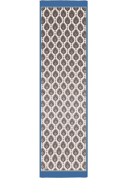 Indigo Hatai Desen Dar Ipek Fular fırsatları