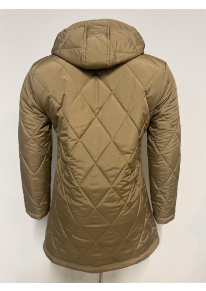 Kapüşonlu Vizon Baklava Desen Mont fırsatları