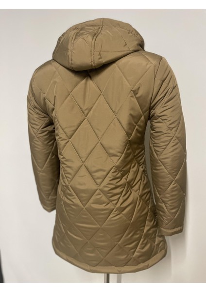 Kapüşonlu Vizon Baklava Desen Mont indirimleri