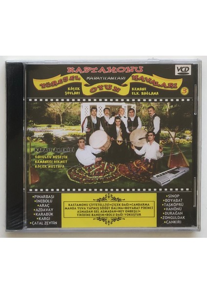 Kastamonu Yöresel Oyun Havaları CD (Jelatininde Orjnal Dönem Baskı Cd)