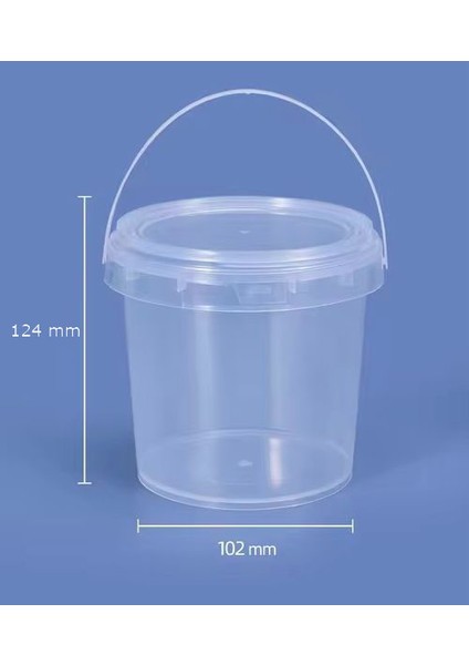 Şeffaf Kova 1100 ml 10 Adet