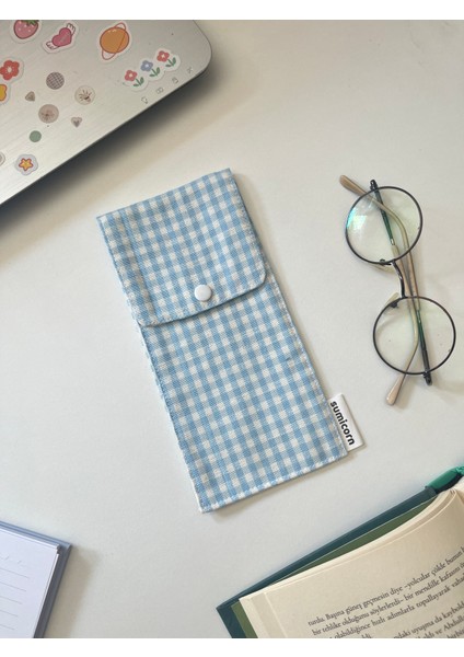 Pötikareli Yıkanabilir Keten Çıt Çıt Detaylı Gözlük Kılıfı Gözlük Çantası Kalemlik fiyatları