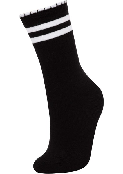 Kız Çocuk 3'lü Pamuklu Uzun Çorap C8046A8NS fırsatları