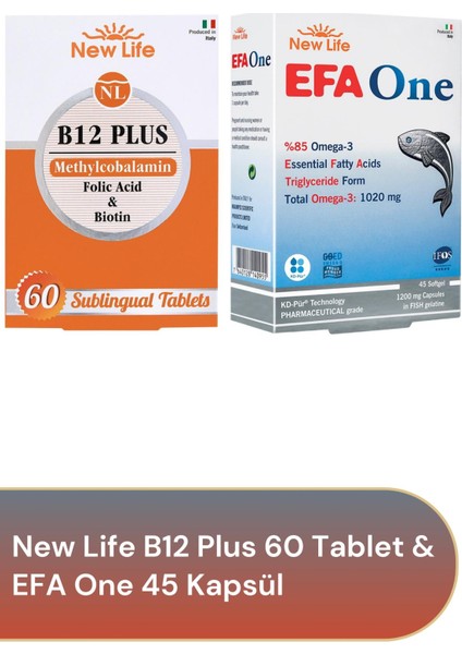 New Life B12 Plus 60 Tablet & Efa One