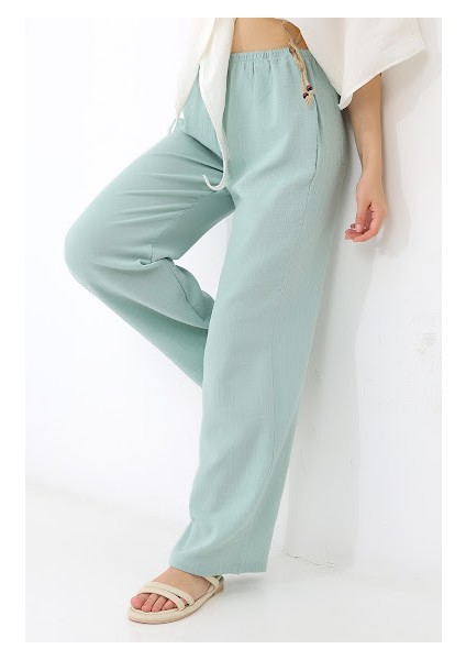 Müslin Bel Detaylı Pantolon modelleri