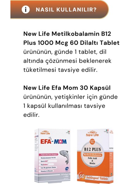 B12 Plus 60 Tablet & Efa Mom indirimleri