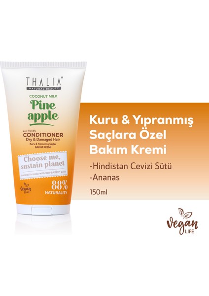 Ananas & Coconut Özlü Kuru & Yıpranmış Saçlara Özel Saç Kremi 150ml