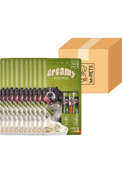 Köpek Ödülü Creamy Ton Balıklı Deniz Taraklı 4X15GR 10 Lu Paket