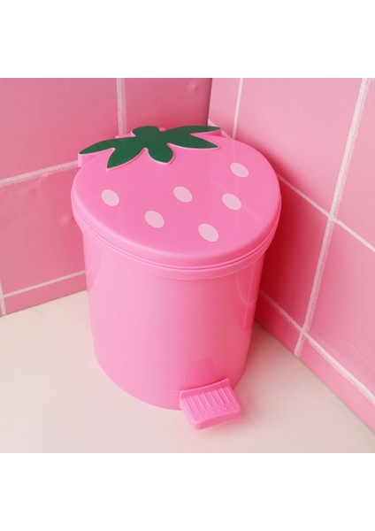 Çilek Kovası-Masaüstü Çöp Kutusu-Mini-Çocuk Saklama Kovası-Kağıt Sepeti (Yurt Dışından)