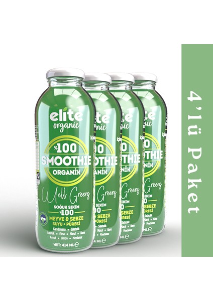 Elite Organic Smoothie Well Greens 414 ml