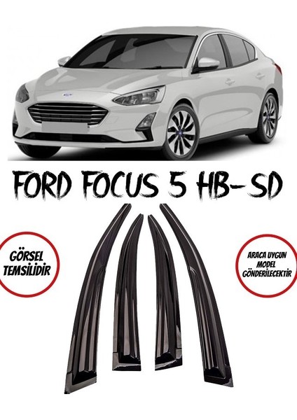 Ford Focus 5 Hb-Sd Cam Rüzgarlığı 4lü Takım