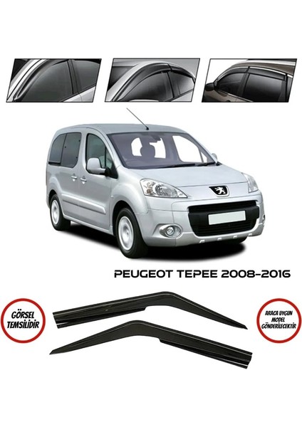 Peugeot Tepee 2008-2016 Cam Rüzgarlığı 4lü Takım