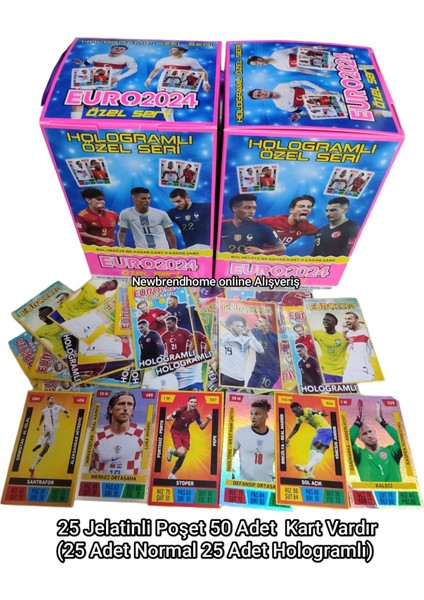 Euro 2024 Özel Seri Futbolcu Kartları 1+1 Oyun Kağıtları Joker Kartı Bul Bulduğun Hediyeyi Kazan fiyatları