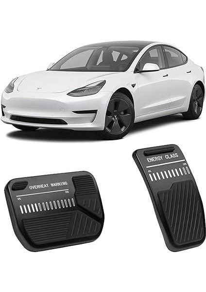 Tesla Model Y  / Model 3 Pedal Seti Spor Versiyon, 2 Adet Set, Alüminyum Alaşımlı