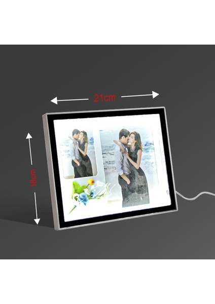 Ledli Yatay Çift Fotoğraflı Sihirli Ayna fiyatları