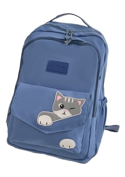 Yeni Büyük Kapasiteli Sırt Çantası Kadın Sevimli Yavru Kedi Karikatür Okul Çantası Ilk ve Ortaokul Öğrencileri Için (Yurt Dışından)