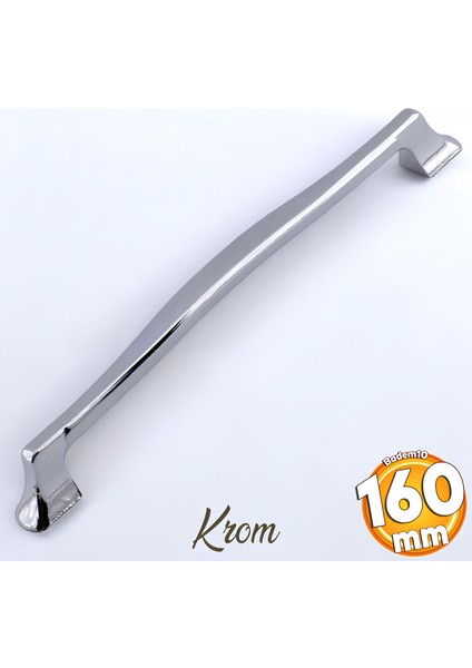 Venüs Kulp Krom Metal 160 mm - 16 cm Mobilya Mutfak Çekmece Dolap Dolabı Kapak Kulbu Kulpu Kulpları