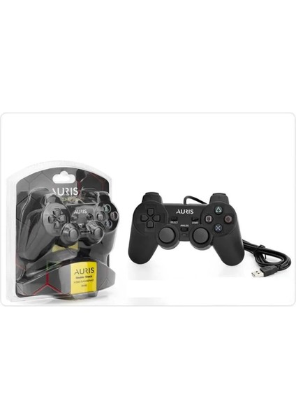 Pc Joystick Titreşimli USB Girişli Bilgisayar Oyun Konsolu Auris JS01 Siyah Oyun Konsolu