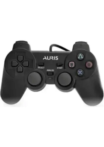 Pc Joystick Titreşimli USB Girişli Bilgisayar Oyun Konsolu Auris JS01 Siyah Oyun Konsolu
