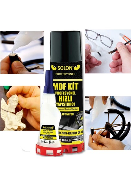 MDF Kit Profesyonel Hızlı Yapıştırıcı 200 Ml+50 Gr