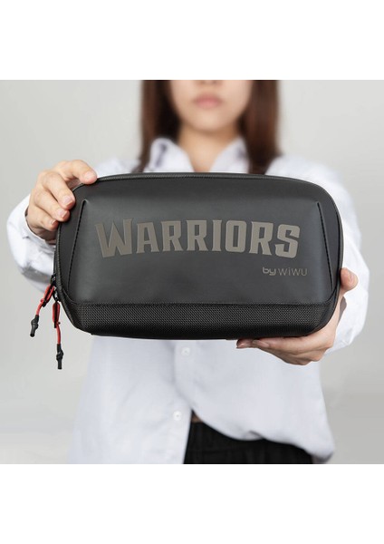 Macbook Aksesuar Çantası Wiwu Warriors Tech Pouch x Pro Dupont Cordura 1000D Naylon Kumaş Siyah