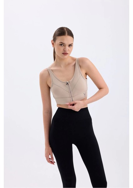 Kadın Fermuar Detaylı Büstiyer / Spor Büstiyer modelleri