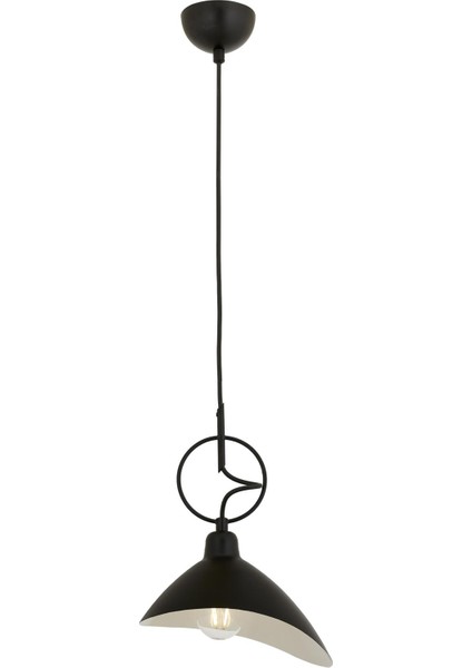 1000785250 - Avonni Siyah Modern Avize E27 Metal 24X20CM