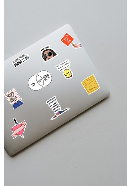 4 Sayfa Motto Sticker Seti Suya Dayanıklı Laptop Telefon Ajanda Etiketi