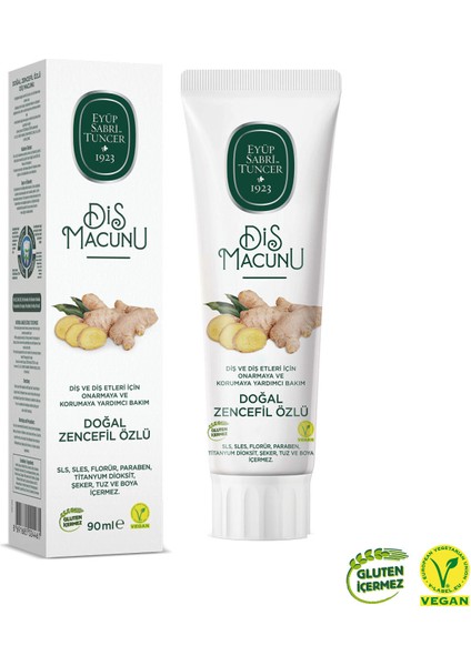 Doğal Zencefil Özlü Diş Macunu 90 ml modelleri