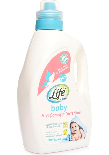 Life By Fakir Baby Bitkisel Bazlı Sıvı Çamaşır Deterjanı 1500 ml indirimleri