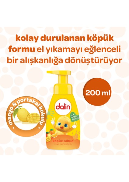 Mango ve Portakal Kokulu Köpük Sabun 200 ml