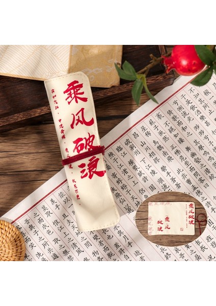 Yaratıcı Kalem Çantası Perde Perde Kırtasiye Kutusu Kalem Perde Perde Rulosu Gelecek Için Poz Veriyor (Yurt Dışından)