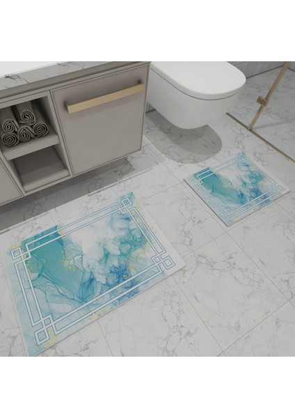 Banyo Paspas Takımı 2'Li 3d Dijital Baskılı fiyatları