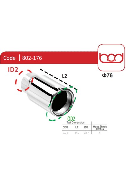 Egzoz Ucu 802-176