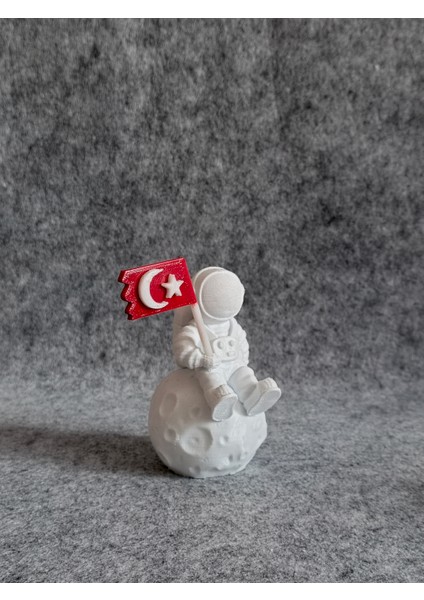 Türk Bayraklı Astronot Dekoratif Obje - Biblo - Dekor