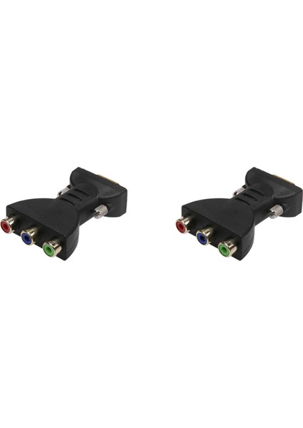 2x 3rca Rgb Dişi - Hd 15-Pin VGA Stili Komponent Video Jak Adaptörü Dönüştürücü (Yurt Dışından)