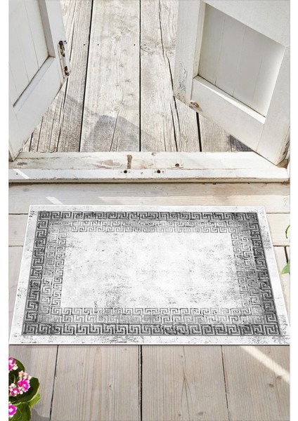 Banyo Paspas Takımı Beyaz Desenli 2'Li 3d Dijital Baskılı modelleri