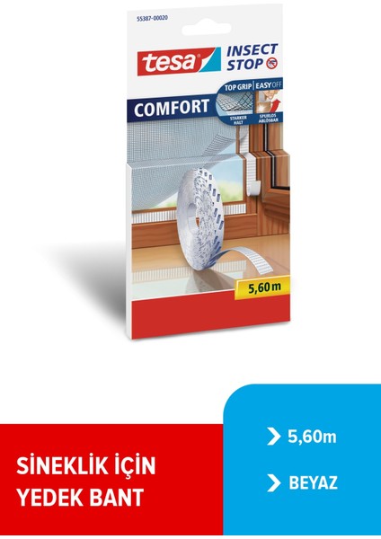 Sineklik Comfort Çırt Bantlı Yedek Rulo Beyaz