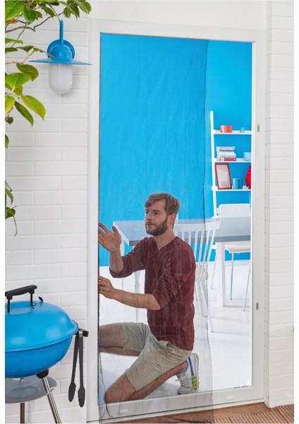 Sineklik Standart Çırt Bantlı Beyaz Kapı İçin