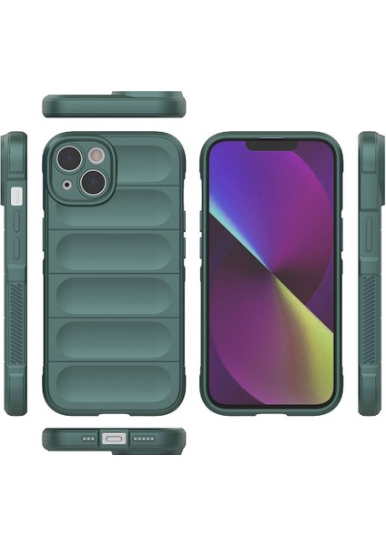 Apple iPhone 14 Uyumlu Kılıf Esnek Tpu Oyuklu Arka Yüzey Tasarımlı Silikon Kapak